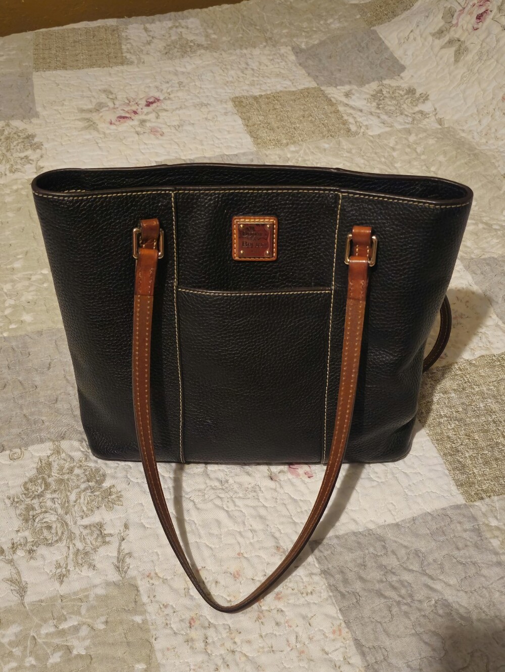 Dooney & Bourke Black Pebbled Leather Tote